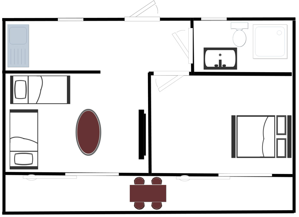Floor plan of apartments 21-26